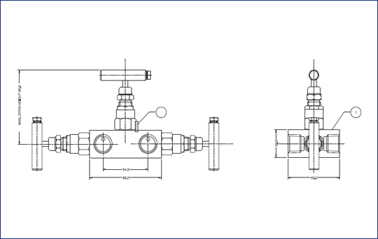 3 Valve Manifold Remote Mounting Flat Type